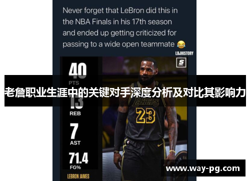 老詹职业生涯中的关键对手深度分析及对比其影响力