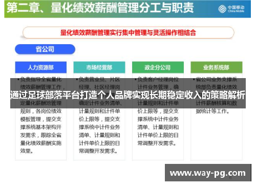 通过足球部落平台打造个人品牌实现长期稳定收入的策略解析